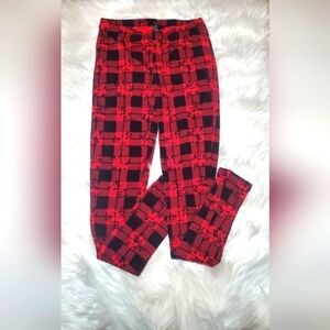 Forever 21 Red Plaid Leggings